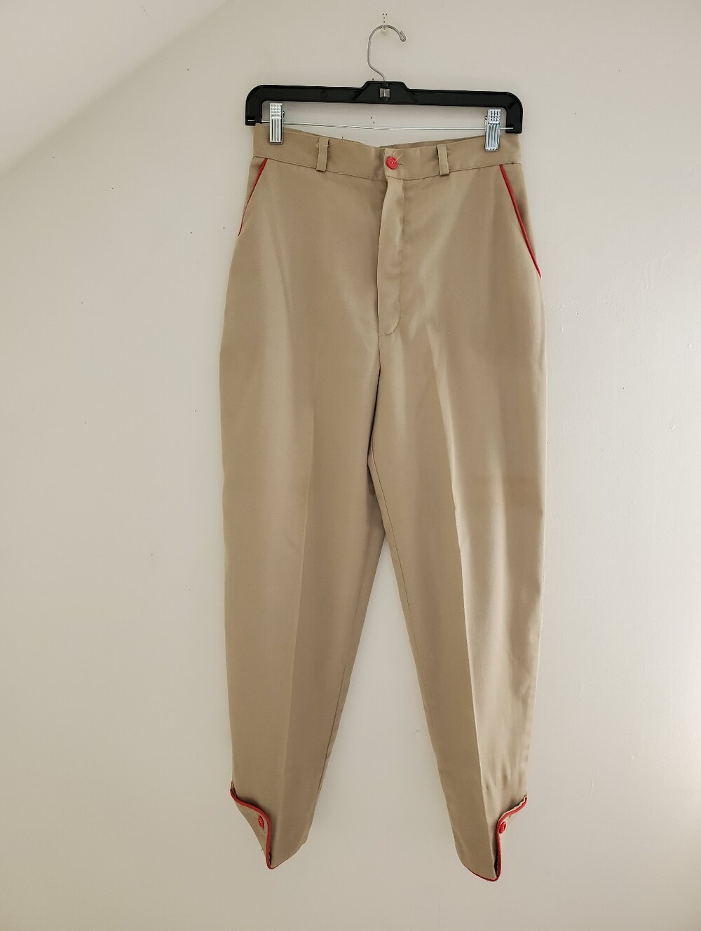 70s 80s Vintage ILGWU Beige Khaki Tailored Trouser Pant